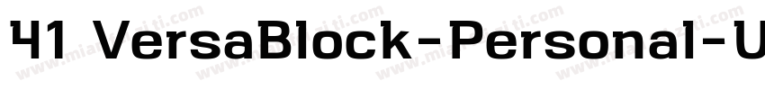 41 VersaBlock-Personal-Use-Only字体转换